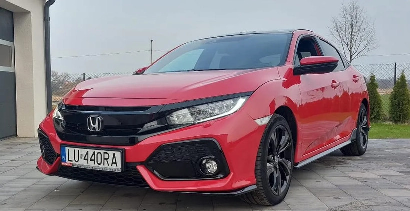 Honda Civic cena 77900 przebieg: 45000, rok produkcji 2018 z Lublin małe 379